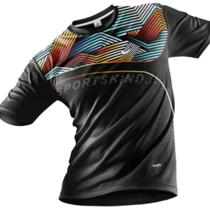 Sports Round Neck Jersey Black