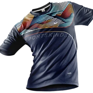 Sports Round Neck Jersey Navy Blue