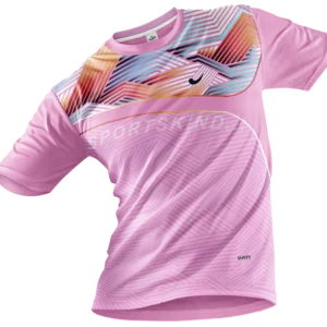 Sports Round Neck Jersey Pink