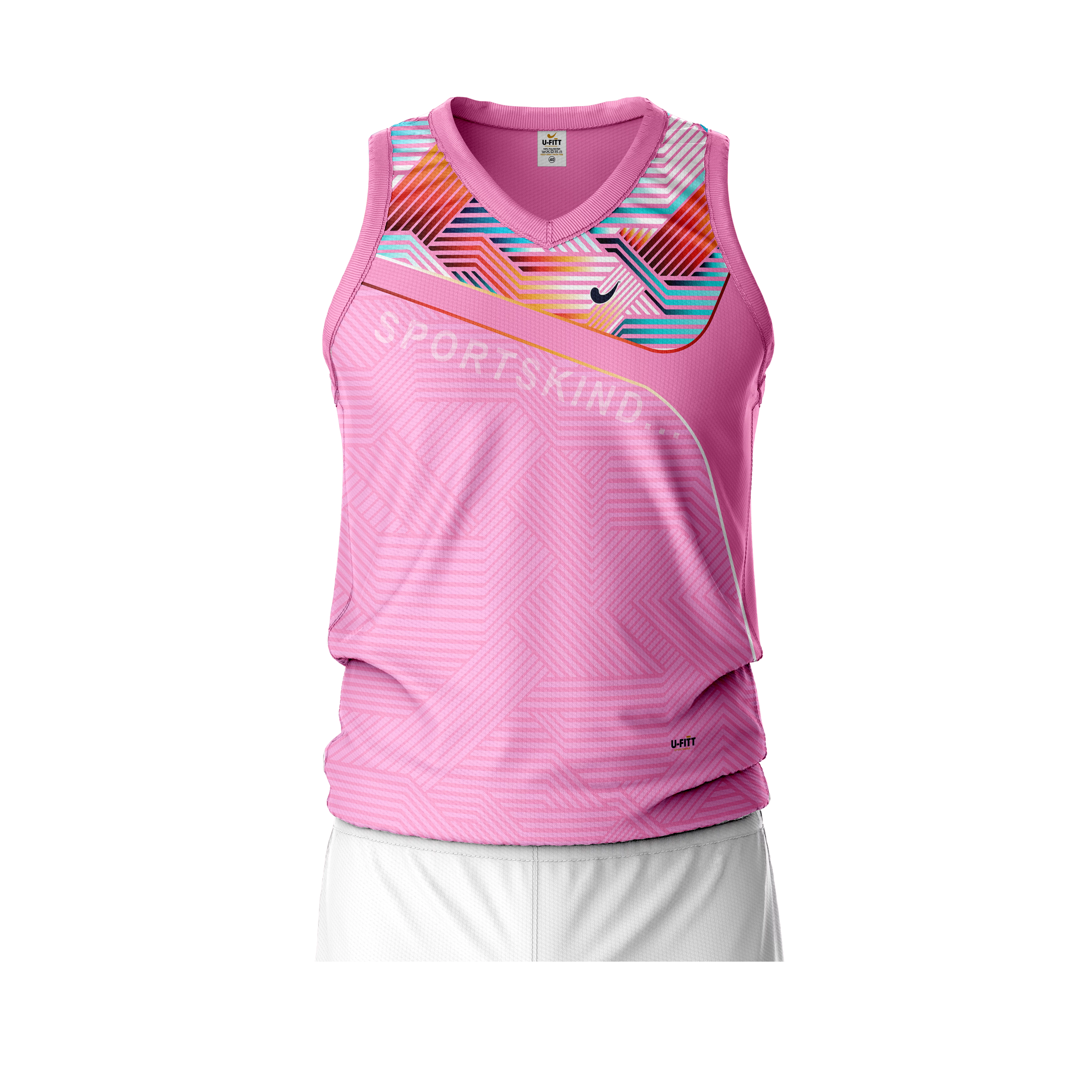 Sports Sleeveless Jersey Pink